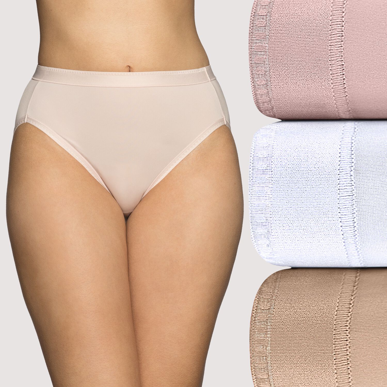 2/3/4 Pack Underwear Plus Size Solid Color Panties Women's High