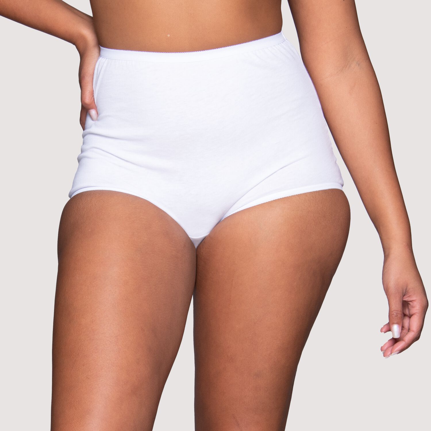 Fit for Me Plus Size Cotton Brief Panties - 3 Pack White 9 by