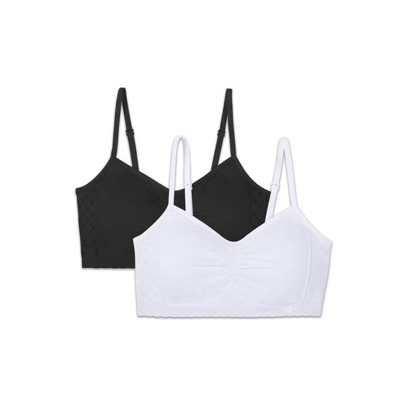 90 Degree By Reflex - Women's 2 Pack Front Zip Seamless Sports Bra -  White/black - Small : Target