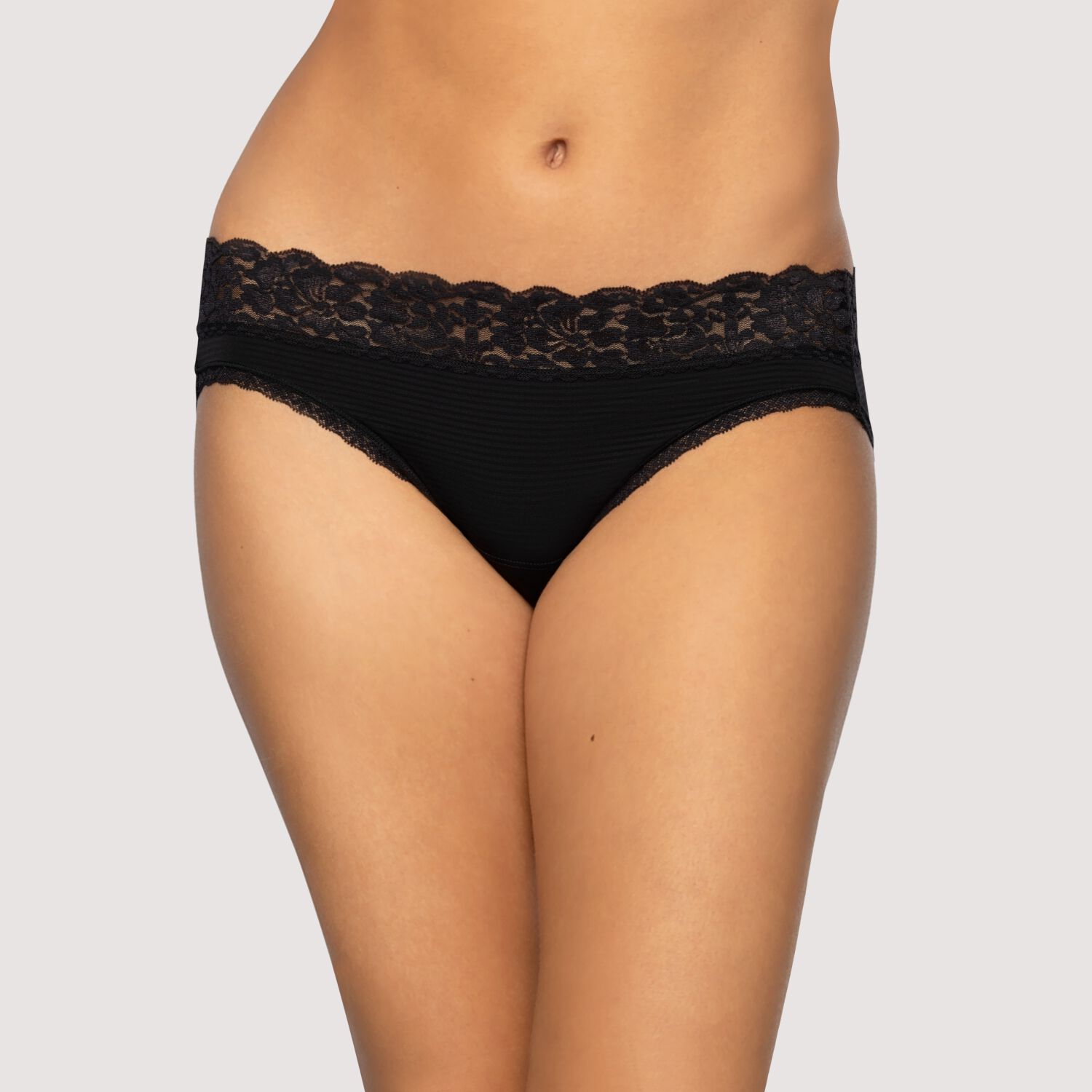 Flattering Lace Cotton Stretch Brief Panty