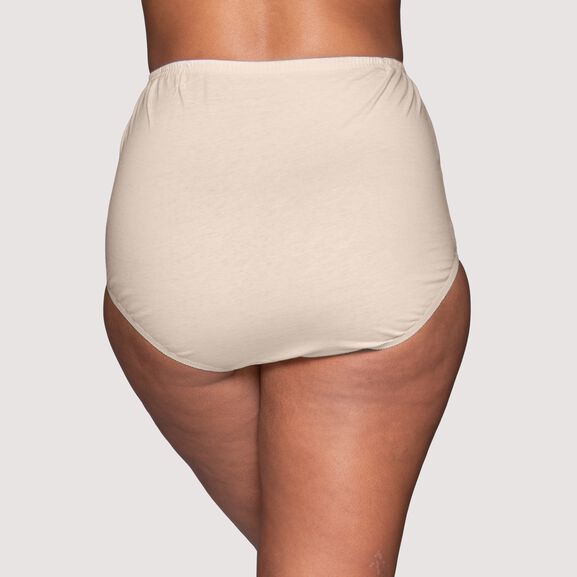 VANITY FAIR - NEW - 10 3XL 100% COTTON - FAWN - FULL COVERAGE PANTY BRIEF