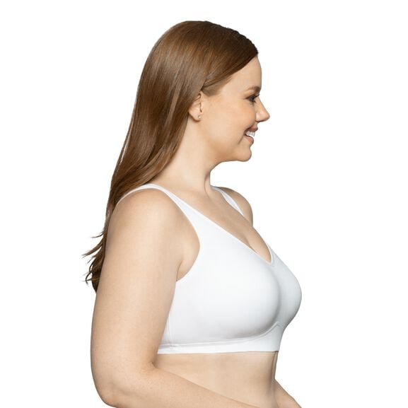  Womens Wireless Comfort Bra, Customize Your Shape & Support:  Convertible Straps, Easy Pullover, Back Smoothing-Neutral, XX-Large