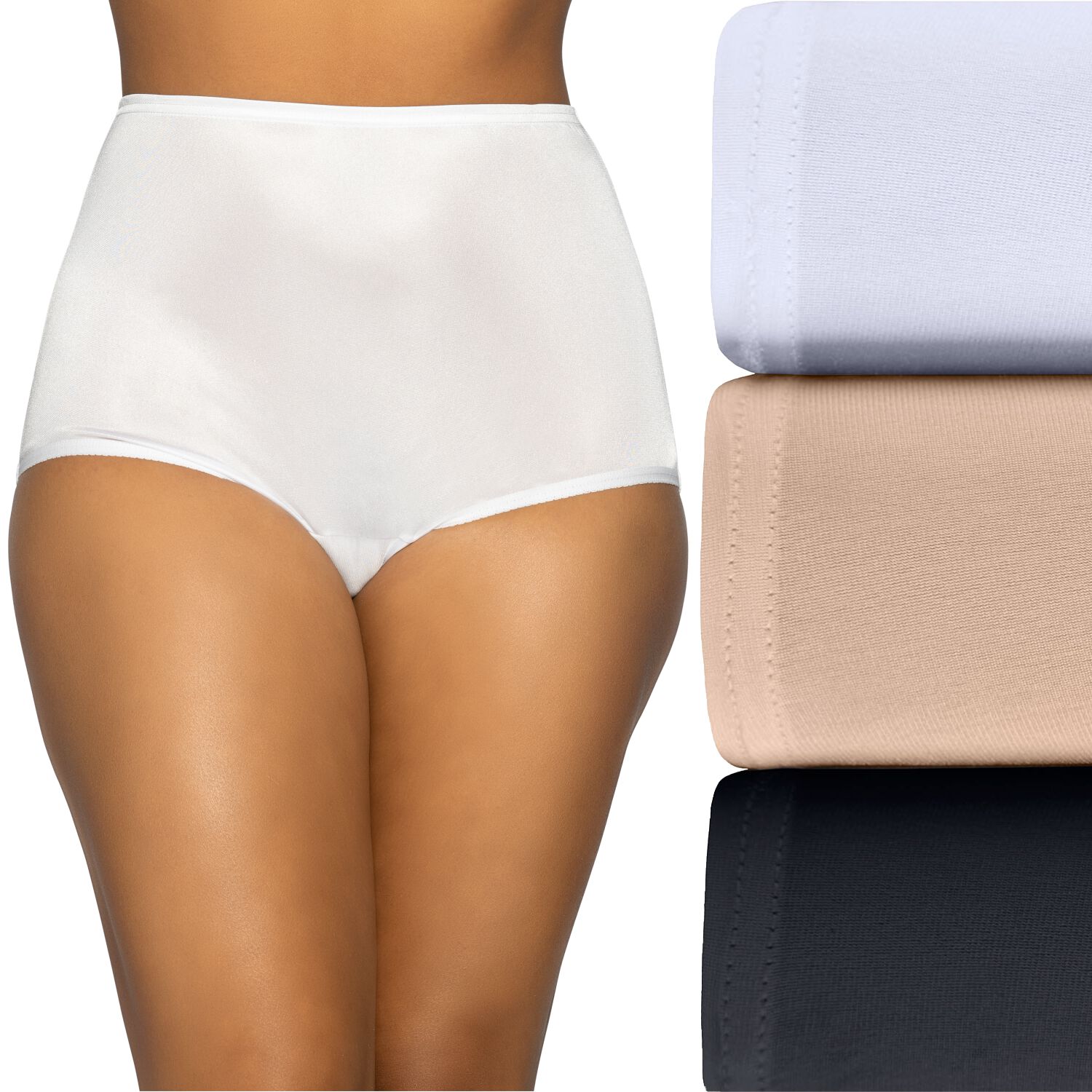 7751 - Lorraine® Panties - Nylon Full Fitting Basic Women's Brief/Panty