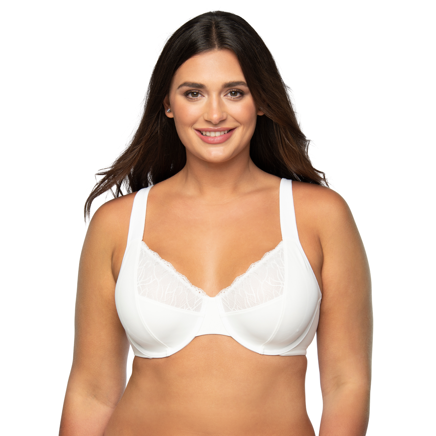 Good White lace bras for women push up Minimizer support plus size